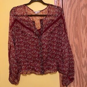 NWOT American eagle red blouse.